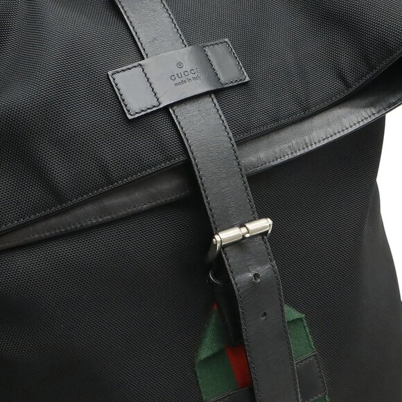 GUCCI Black Leather Backpack main image 10